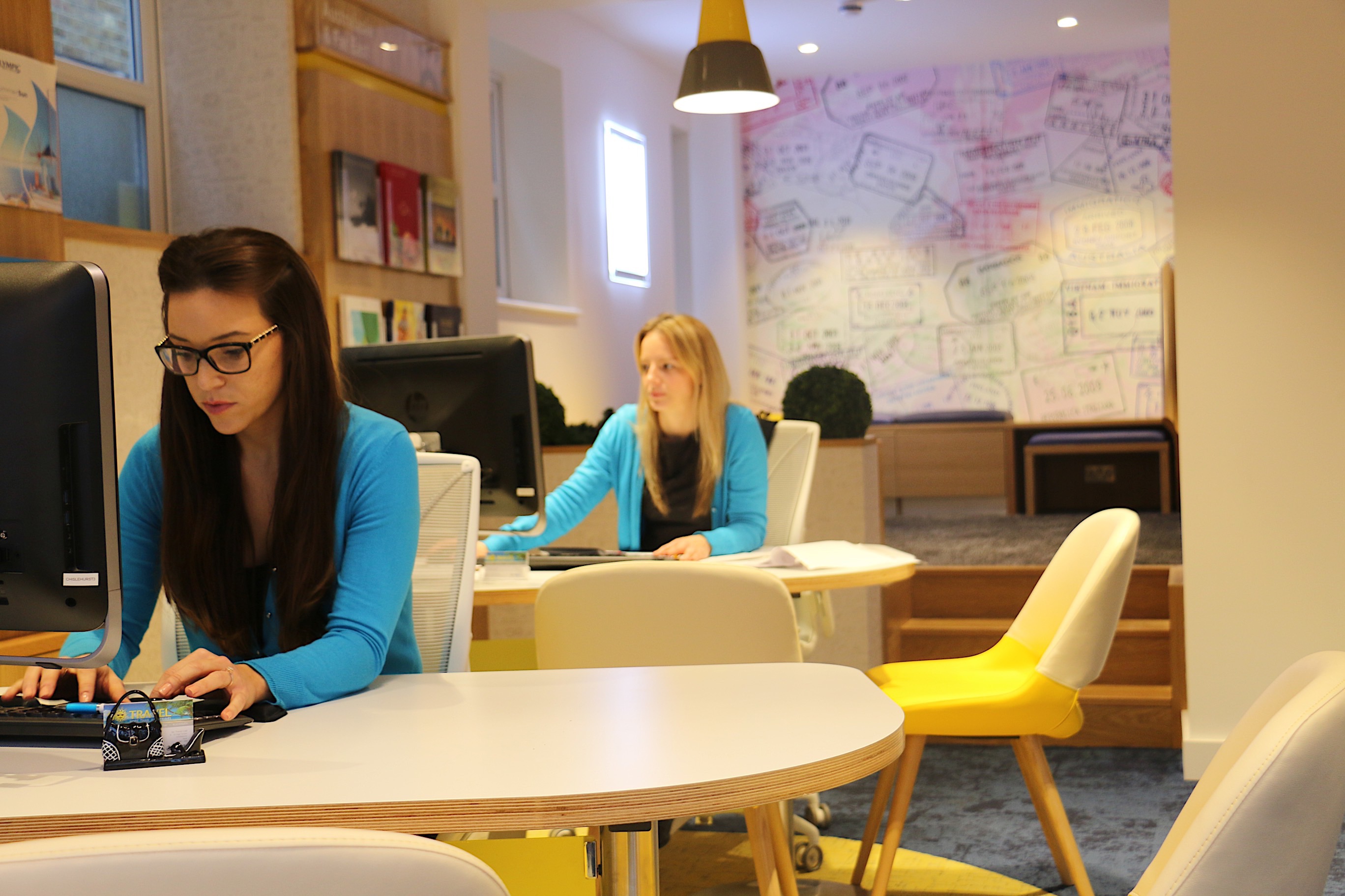 travel agency office interior